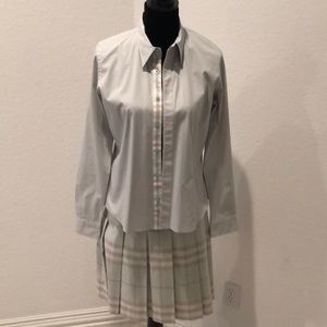 Burberry two piece blouse and skirt
